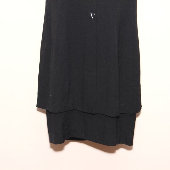 Vintage 80s Virgo II Layered Black Jacket Dress Size Small - Picture 4 of 8